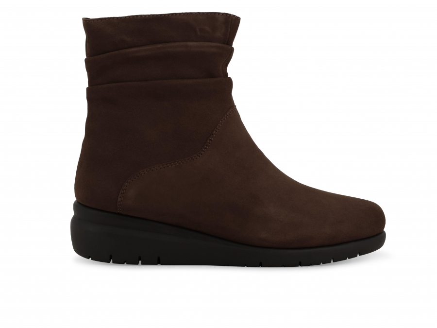 Stivaletto donna in camoscio marrone k55237z