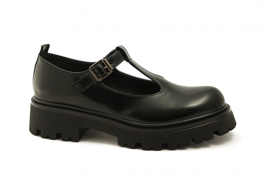 VSI SOHO scarpe basse Mary Jane bebè vegan nere suola spessa Made in Italy