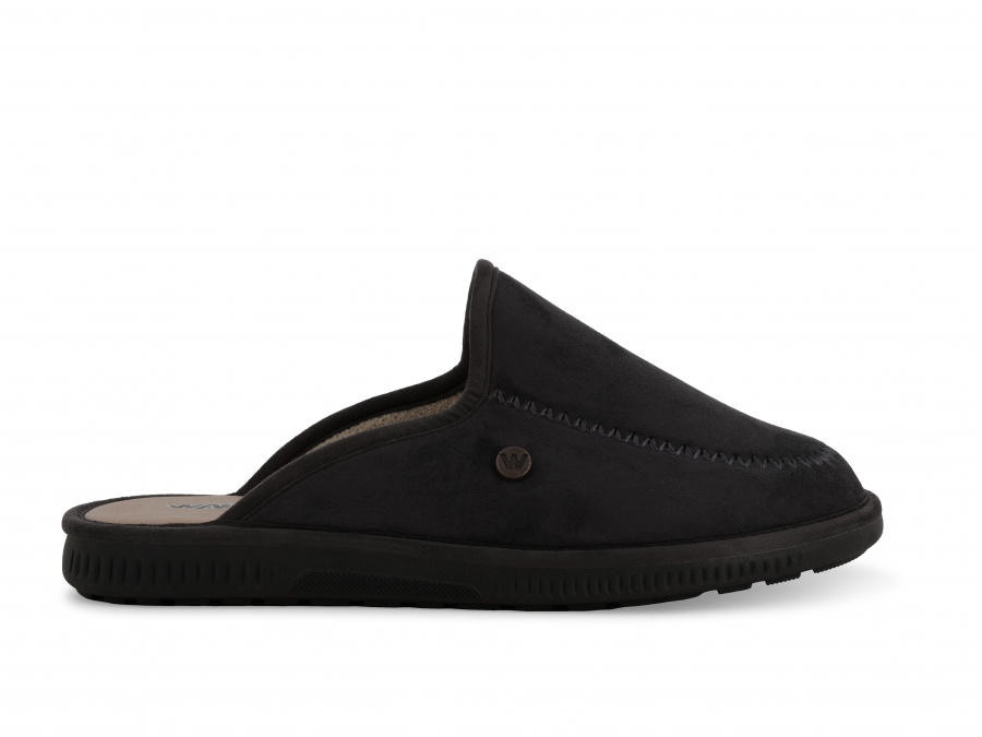 Pantofola uomo in camoscio grigio pu305