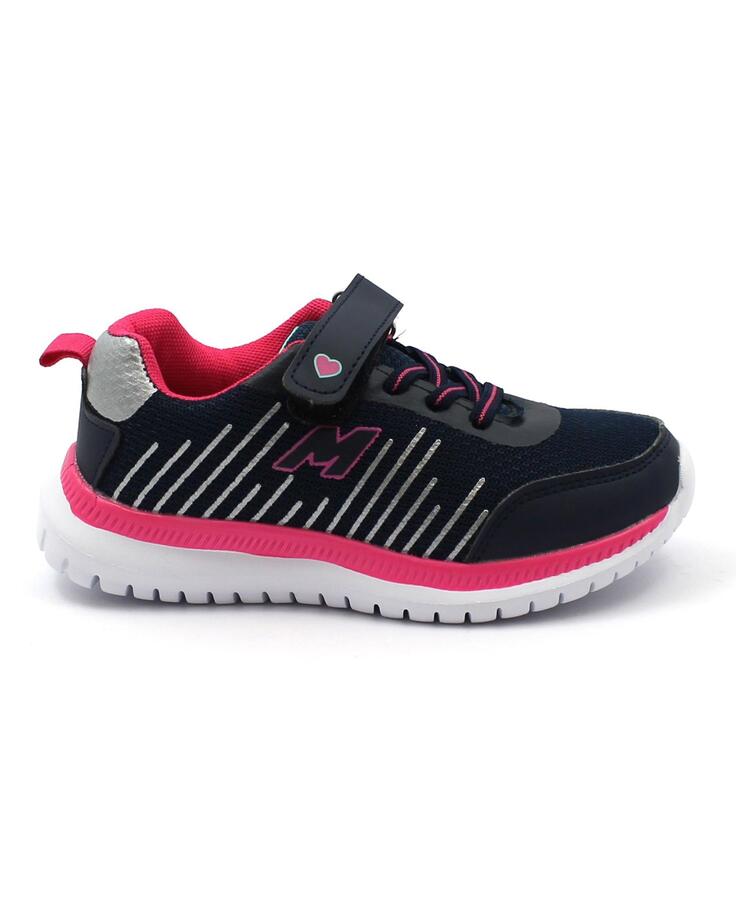 MADIGAN BERNI blu rosa scarpe bambina ginnastica sneakers strappo + elastici