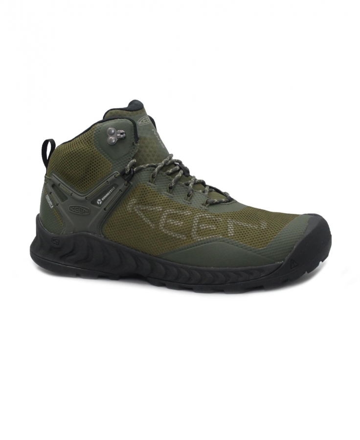 KEEN 1026678 NXIS EVO MID WP forest night dark olive sneakers uomo waterproof trekking