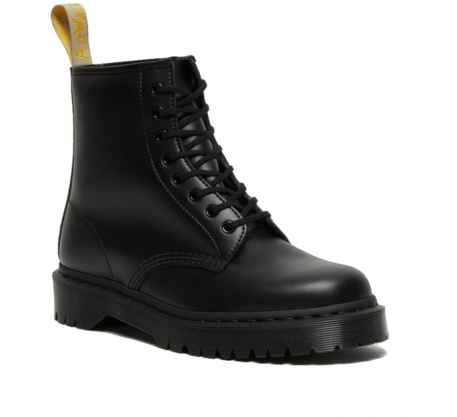 DR MARTENS 1460 BEX MONO anfibio Donna platform 8 buchi lacci vegan shoes