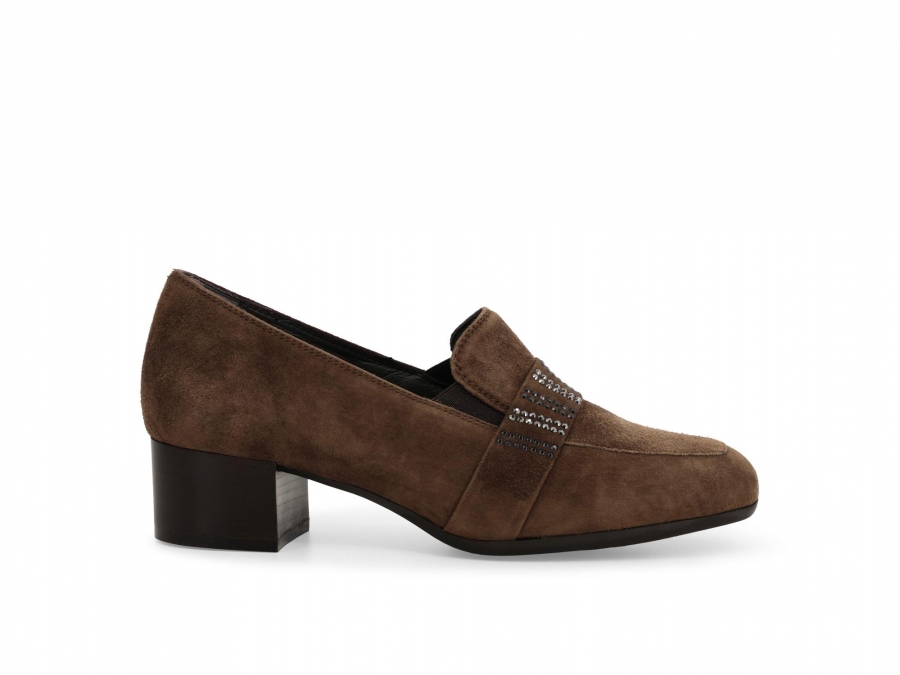Mocassino donna in camoscio marrone x5320z