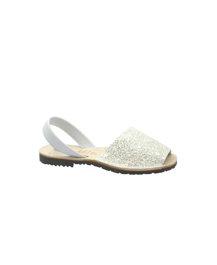 CIENTA 1041014 05 35/38,blanco scarpe sandali bambina minorchine pelle glitter