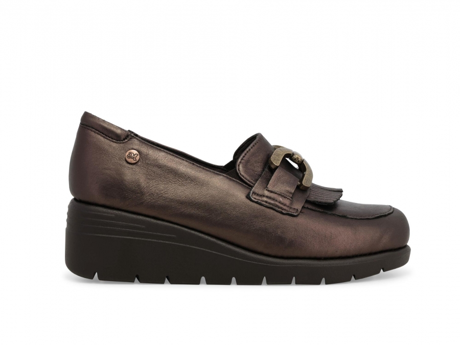 Mocassino donna in pelle bronzo k55280