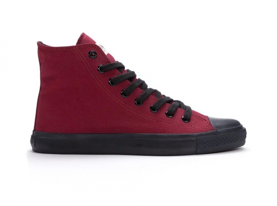 ETHLETIC sneakers alte vegan Fair Trainer Black Cap Hi ecologiche Mid cotone lacci