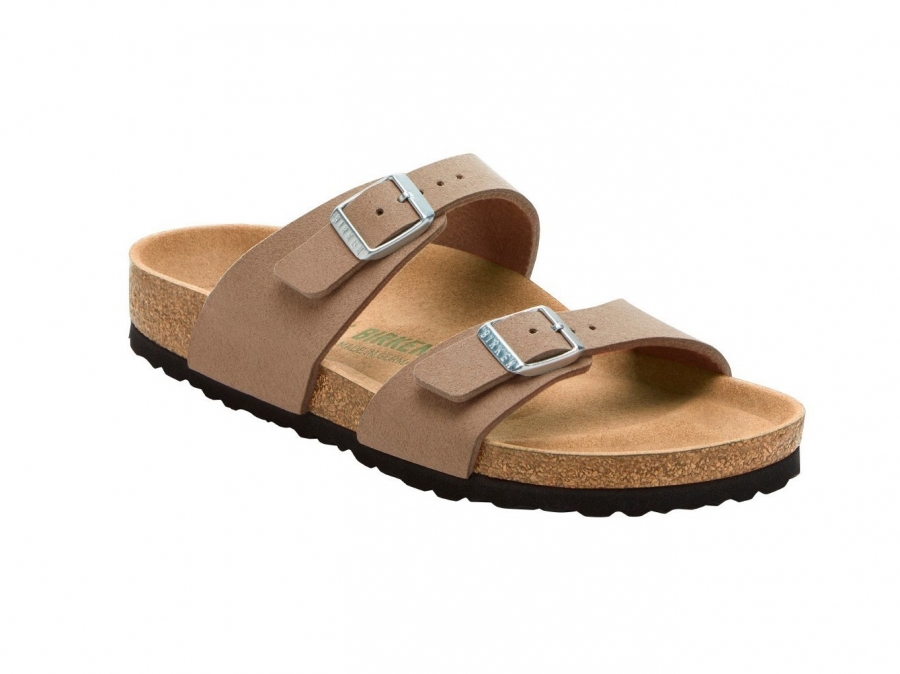 BIRKENSTOCK vegan Sidney ciabatte donna grigie doppia fibbia vegan shoes