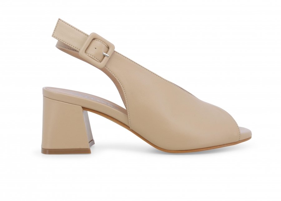 Sandalo donna comodo in pelle nude n622z