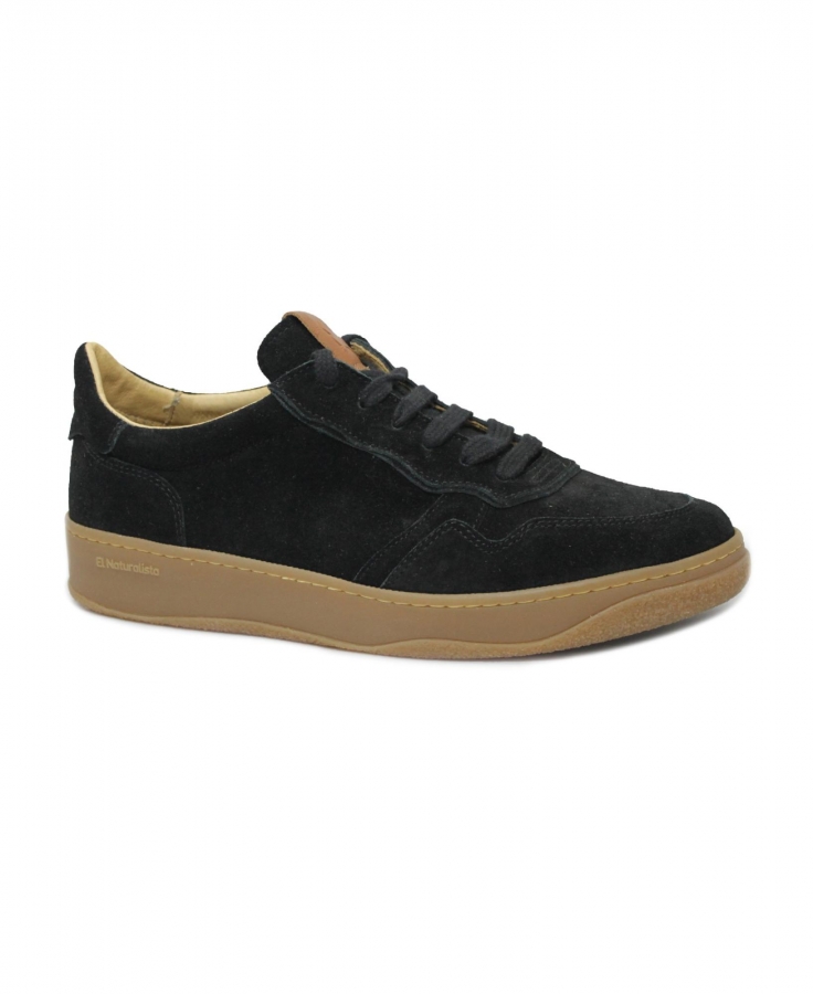 EL NATURALISTA GEO 5844S black nero uomo scarpa sneakers lacci camoscio