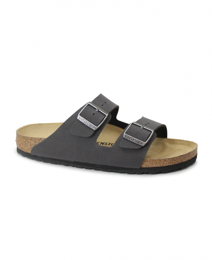 BIRKENSTOCK ARIZONA BS 1029162 velvet gray grigio ciabatte uomo fibbie pelle