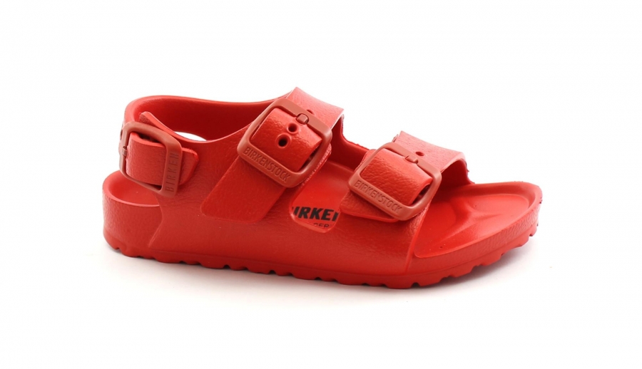 BIRKENSTOCK MILANO EVA 1021648 active red rosso sandali bambino fibbie gomma