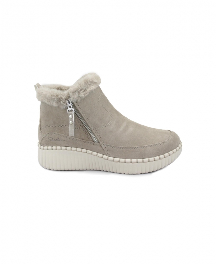 SKECHERS 168108 WILSHIRE FRESH ZIP RELAXED FIT scarpe donna scarponcino zip doposci memory foam