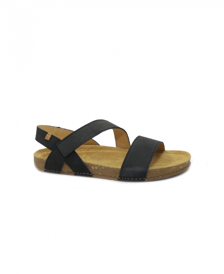 EL NATURALISTA 5791 BALANCE black sandalo uomo pelle strappo