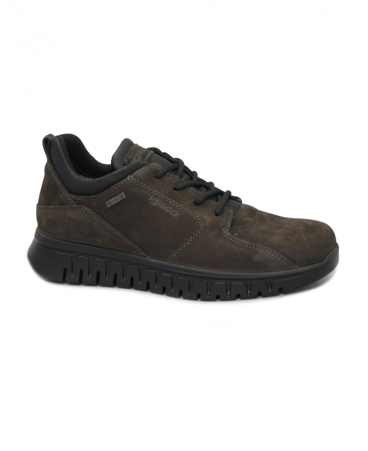 IGI&CO 8619122 marrone caffé scarpe uomo sneakers lacci nabuk gore-tex