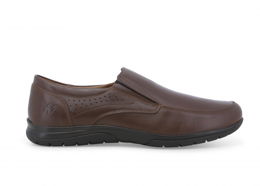 Mocassino uomo in pelle marrone u41136z