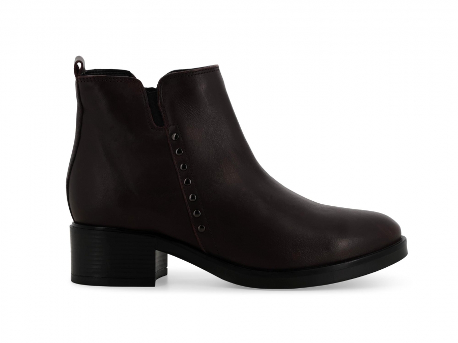 Stivaletto donna in pelle marrone k91851z