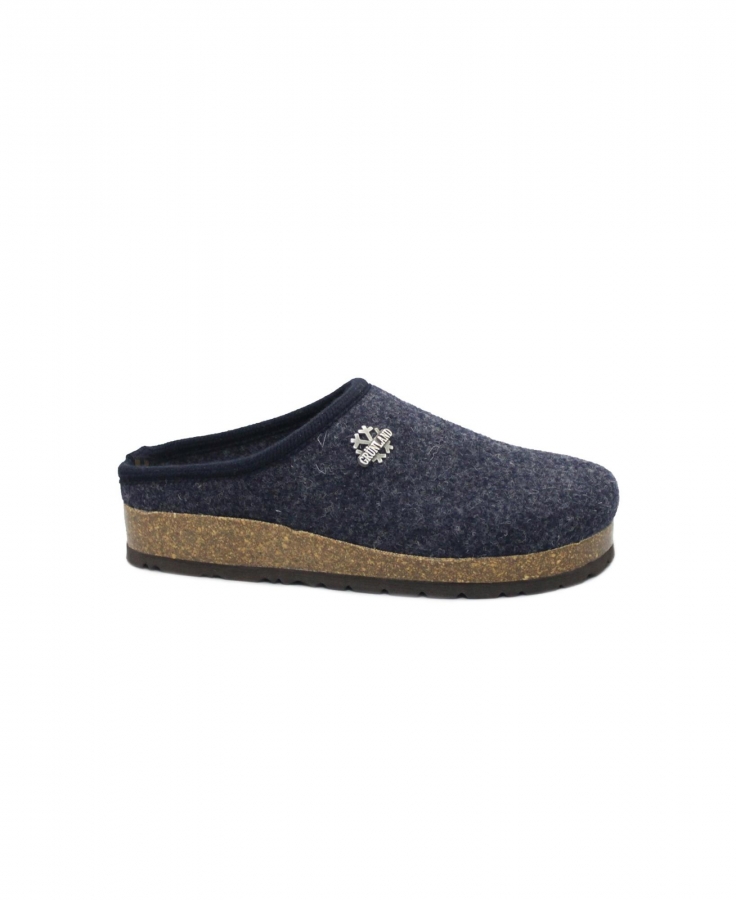 GRUNLAND SARA CB0169 navy ciabatte pantofole donna plantare feltro lana