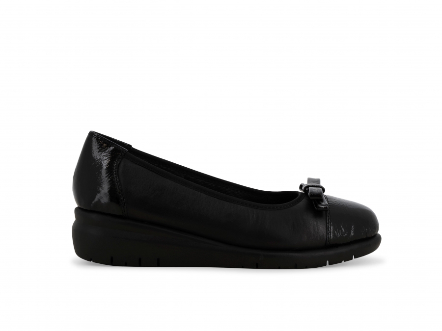 Décolleté donna comodo in pelle nero k55233z