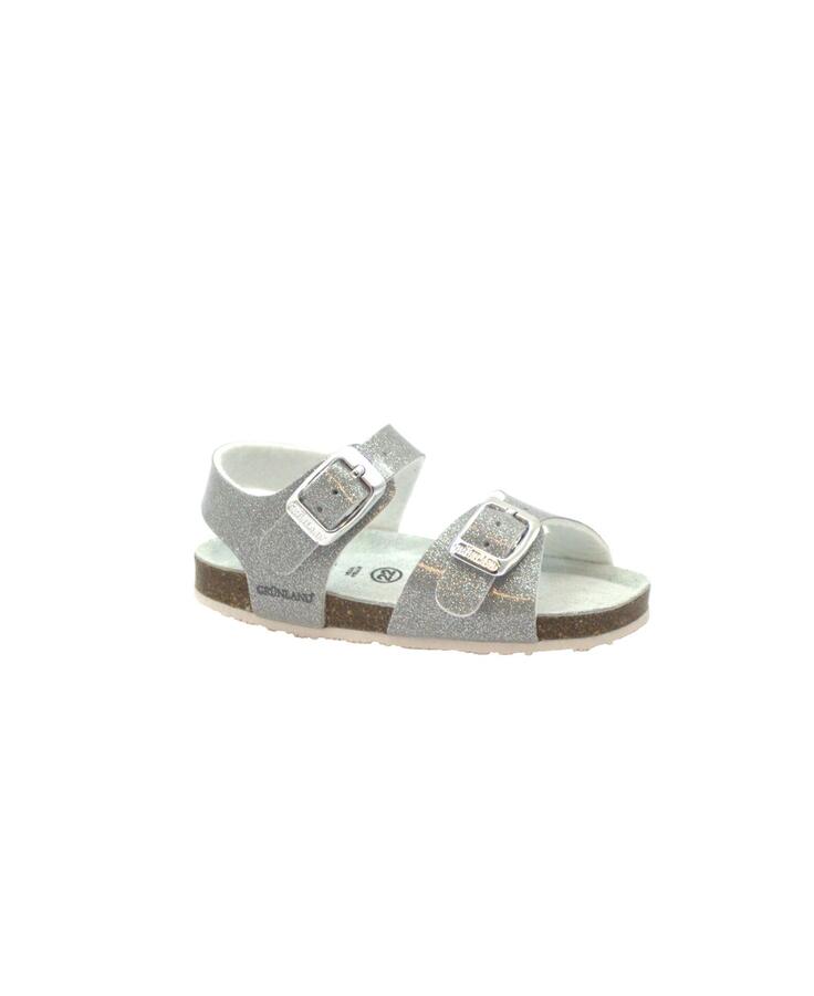 GRUNLAND ARIA SB1258 argento sandalo bambina fibbie birk