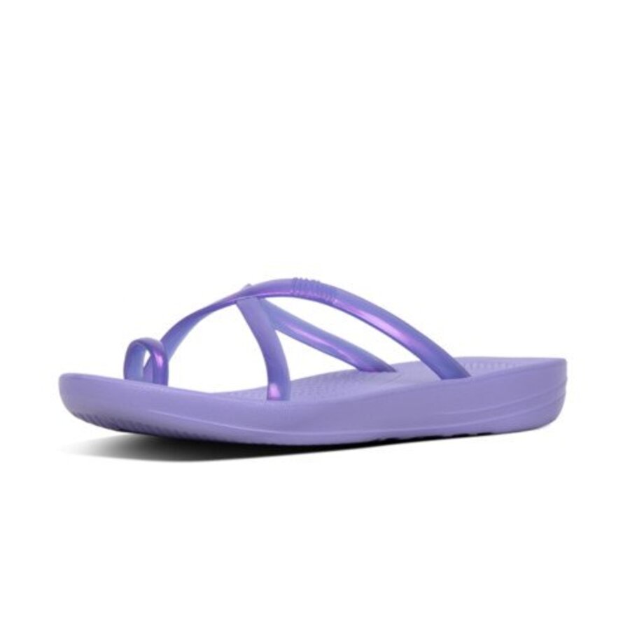 FitFlop iQUSION WAVE PEARLISED - CROSS SLIDES - FROSTED LAVENDER es (size: 37)