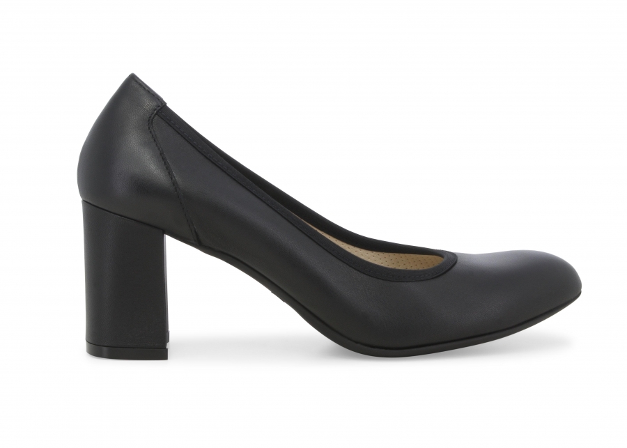 Décolleté donna in pelle nero d110z