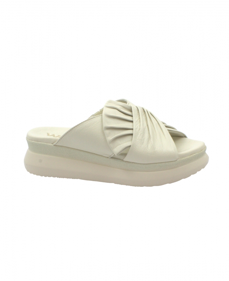 MELLUSO WALK K55158 crema bianco ciabatte donna pelle incrocio